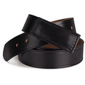 Black Leather Belt w/ No Scratch Buckle